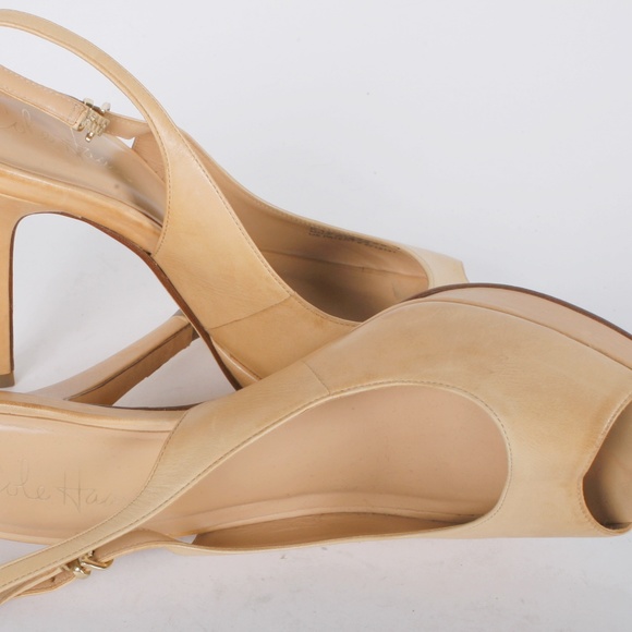 Cole Haan tan open toe heels Size 7.5 B - Picture 2 of 6